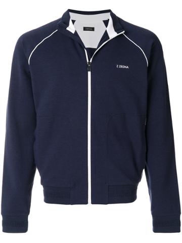 Z Zegna Zip Front Sports Jacket - Blue