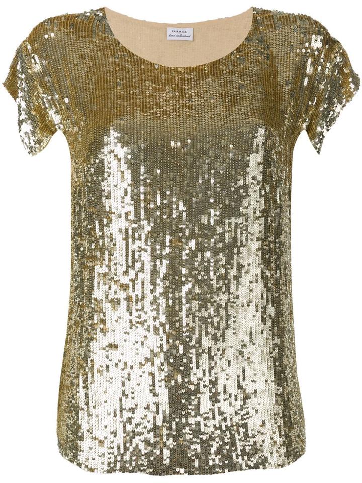 P.a.r.o.s.h. Gold Sequin Top