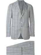 Gabriele Pasini Plaid Two-piece Suit, Men's, Size: 52, Black, Cotton/linen/flax/polyester/mohair