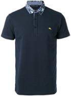 Etro - Contrast Collar Polo Shirt - Men - Cotton - Xxl, Blue, Cotton