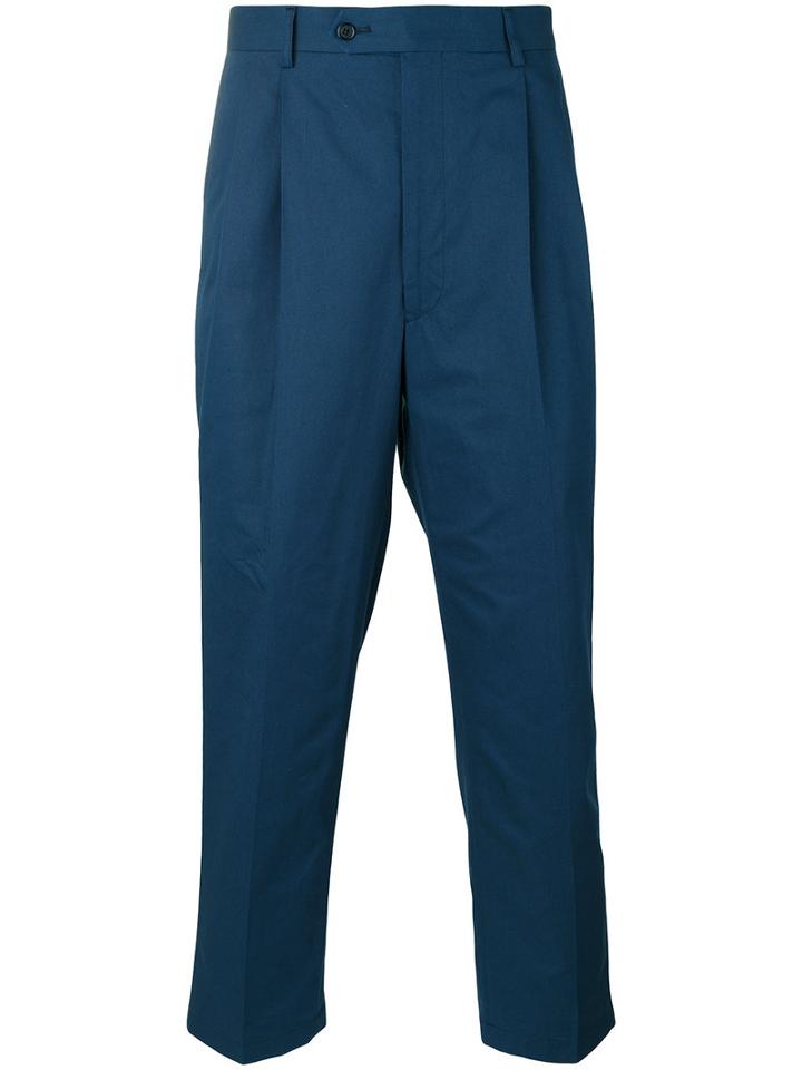 Lc23 - Wide Leg Chinos - Men - Cotton - 52, Blue, Cotton