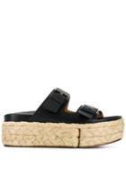 Clergerie Braided Platform Sole Slides - Black