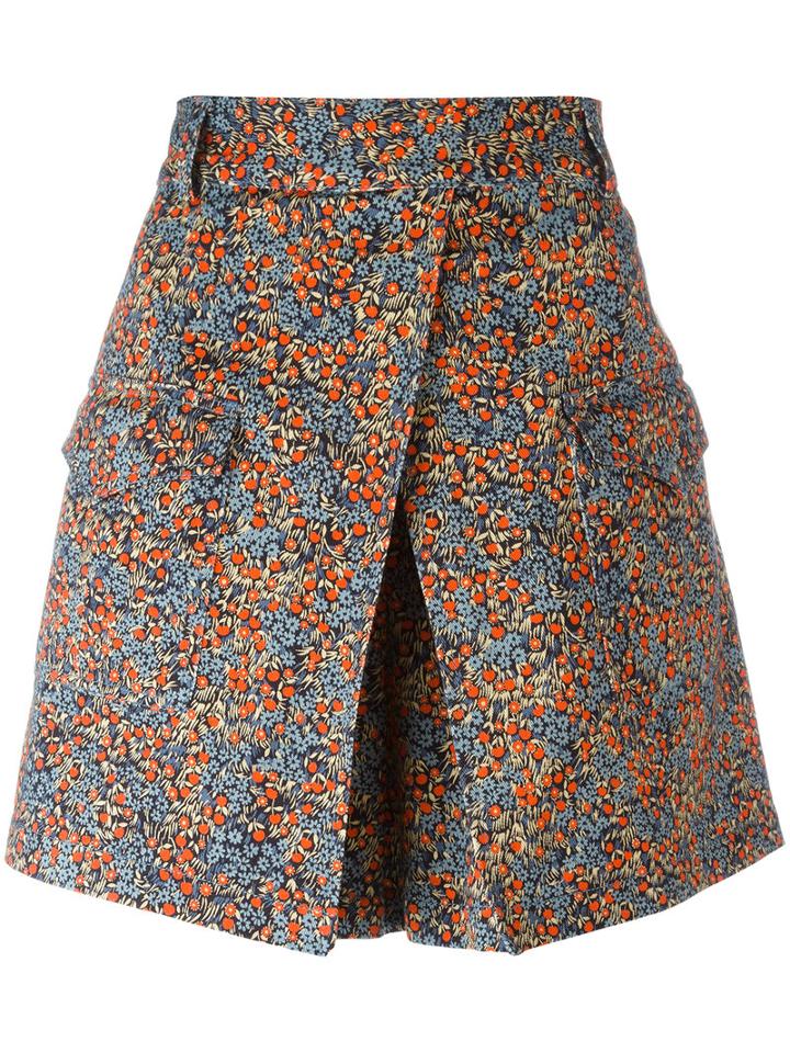Philosophy Di Lorenzo Serafini Flower Print Shorts, Women's, Size: 44, Cotton/other Fibres