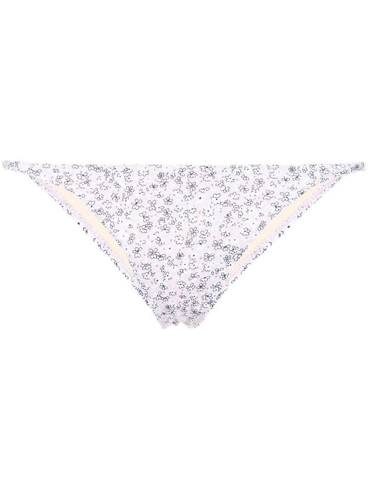 Peony Potpourri Holiday Bikini Bottoms - Pink