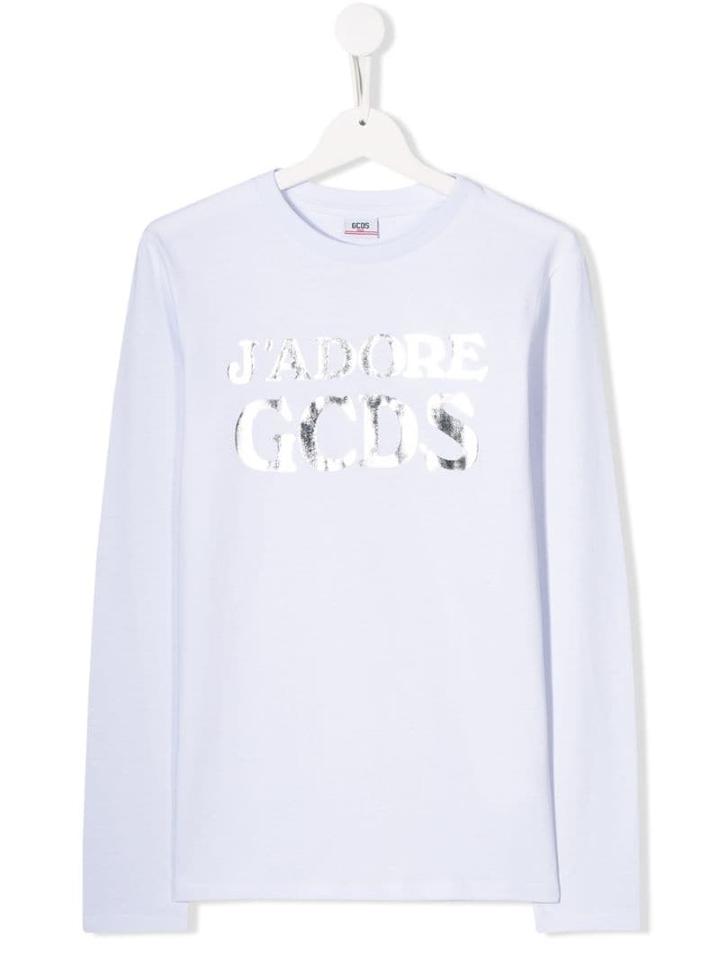 Gcds Kids Teen 'j'adore Gcds' Sweatshirt - White