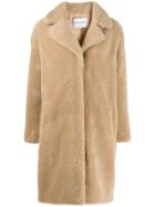 Stand Studio Concealed Fastened Coat - Neutrals