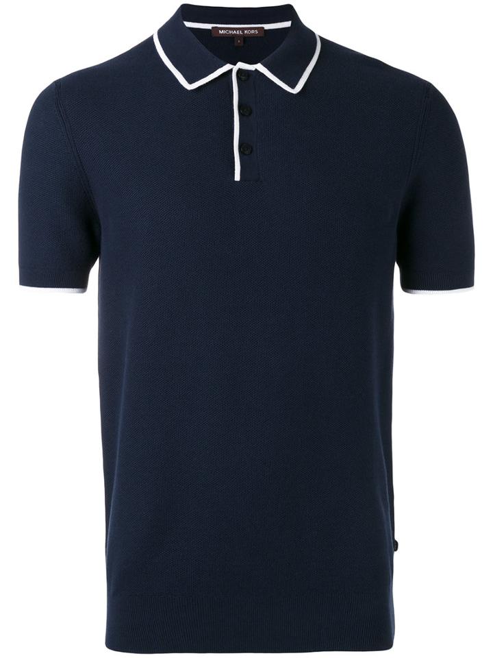 Michael Kors - Classic Polo Shirt - Men - Cotton - L, Blue, Cotton
