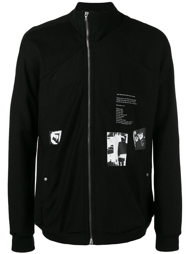 Julius Printed Sweatshirt Jacket, Men's, Size: 3, Black, Cotton