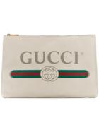 Gucci Gucci Logo Clutch - White