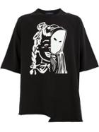 Johnundercover Contrast Print T-shirt - Black