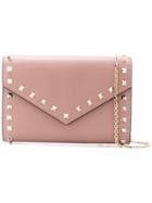 Valentino Valentino Garavani Rockstud Envelope Crossbody Bag - Nude &
