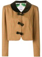 Moschino Vintage 2000's Checked Cropped Jacket - Yellow