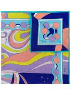 Emilio Pucci Astrology Print Neck Scarf - Blue