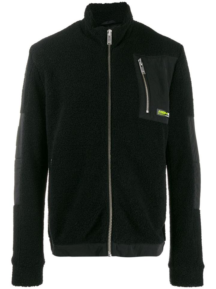 Misbhv Contrast Panel Bomber Jacket - Black