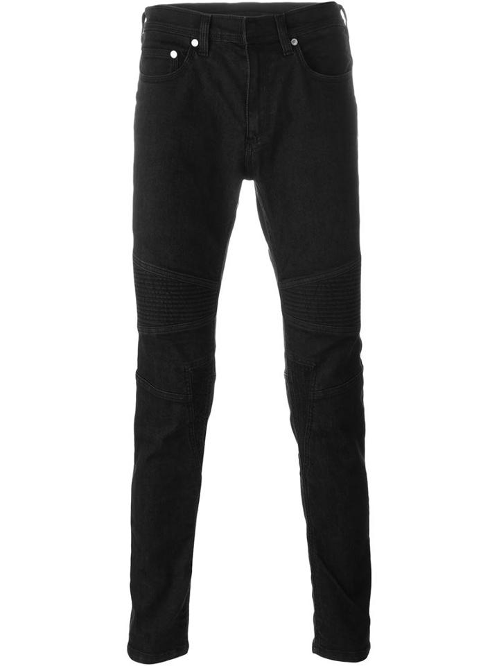 Neil Barrett Biker Jeans, Men's, Size: 31, Black, Cotton/polyester/spandex/elastane