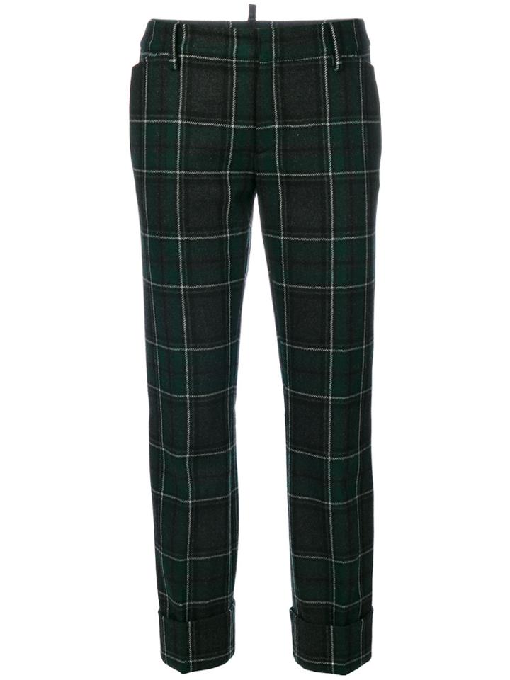 Dsquared2 Check Flared Pants - Green