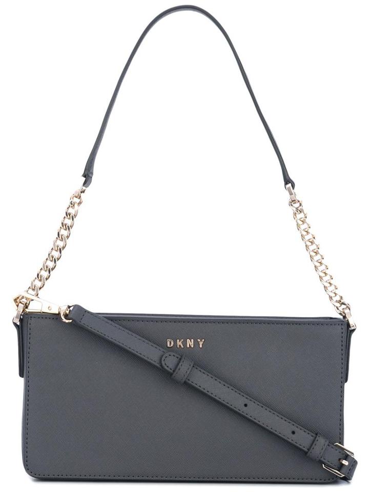 Dkny Small Logo Plaque Crossbody Bag, Women's, Grey, Calf Leather