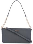 Dkny Small Logo Plaque Crossbody Bag, Women's, Grey, Calf Leather