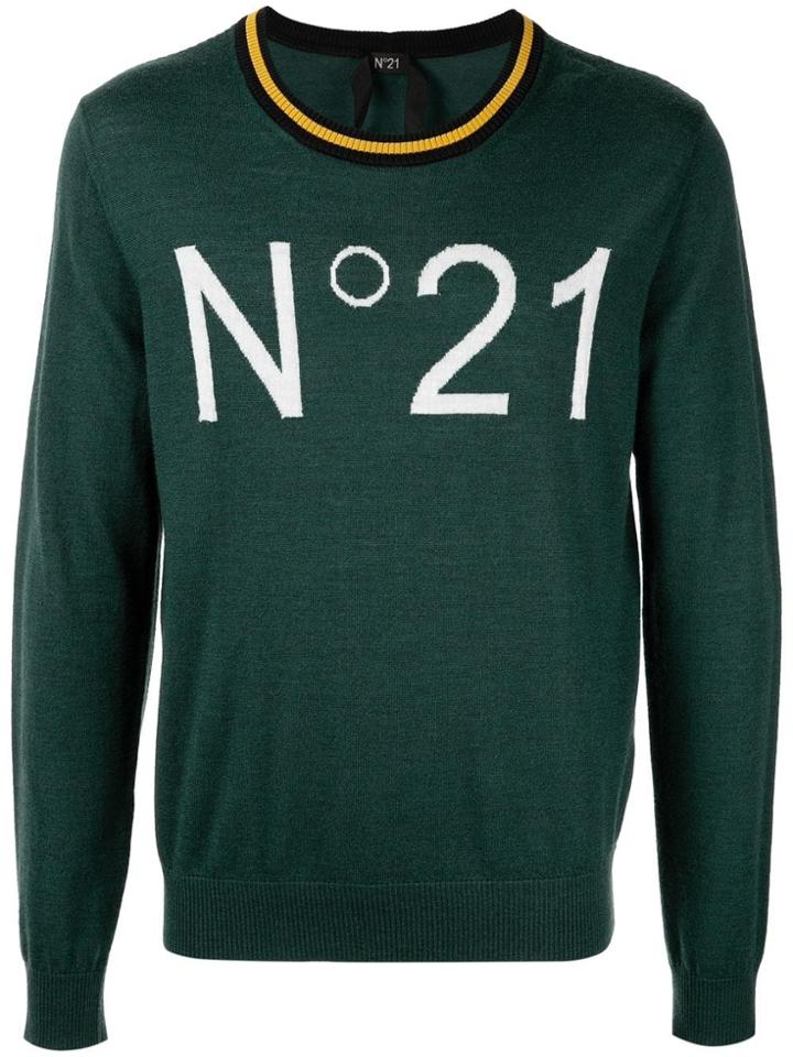 No21 Logo Jumper - Green