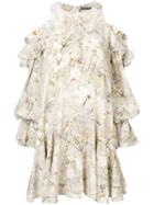 Alexander Mcqueen Ophelia Short Dress - Neutrals