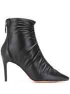 Alexandre Birman Ruched Ankle Boots - Black