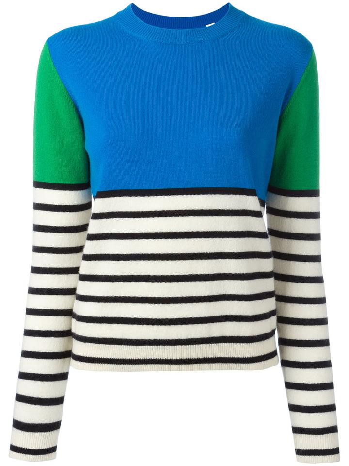 Chinti And Parker Colour-block Jumper, Women's, Size: Large, Cashmere