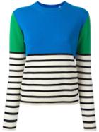 Chinti And Parker Colour-block Jumper, Women's, Size: Large, Cashmere