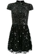 Alice+olivia Embellished Lace Dress, Women's, Size: 4, Black, Nylon/polyester/spandex/elastane