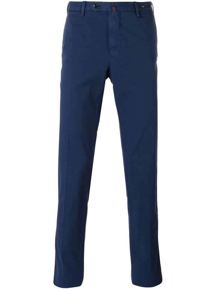 Pt01 Tapered Trousers, Men's, Size: 52, Blue, Cotton/linen/flax/elastodiene