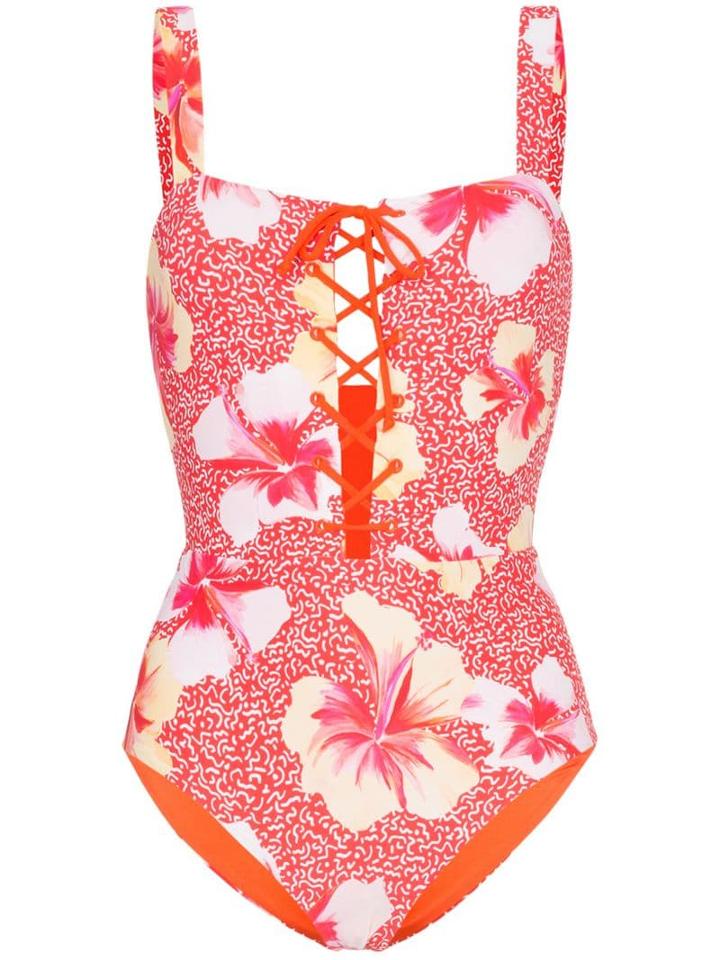 Onia Floral Print Swimsuit - Red