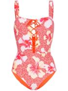 Onia Floral Print Swimsuit - Red