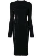 Mcq Alexander Mcqueen Cut-out Detail Dress - Black