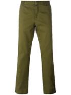 Maison Margiela Classic Chino Trousers, Men's, Size: 52, Green, Cotton/linen/flax