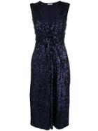 P.a.r.o.s.h. Sequin Drapped Dress - Blue