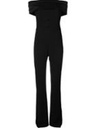 Galvan Off The Shoulder Jumpsuit, Women's, Size: 38, Black, Polyester/triacetate/spandex/elastane