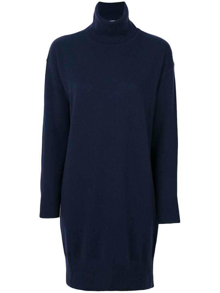 Maison Margiela Knit Roll Neck Dress - Blue