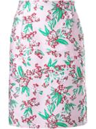 Jonathan Saunders Floral Jacquard 'sylvia' Skirt, Women's, Size: 36, Pink/purple, Silk/polyester/acetate