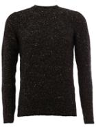 Roberto Collina Flocked Pullover, Men's, Size: 48, Grey, Silk/cotton/nylon/virgin Wool