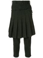Comme Des Garçons Pre-owned Front Kilt Trousers - Green