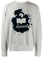 Isabel Marant Slash Logo Print Sweatshirt - Grey