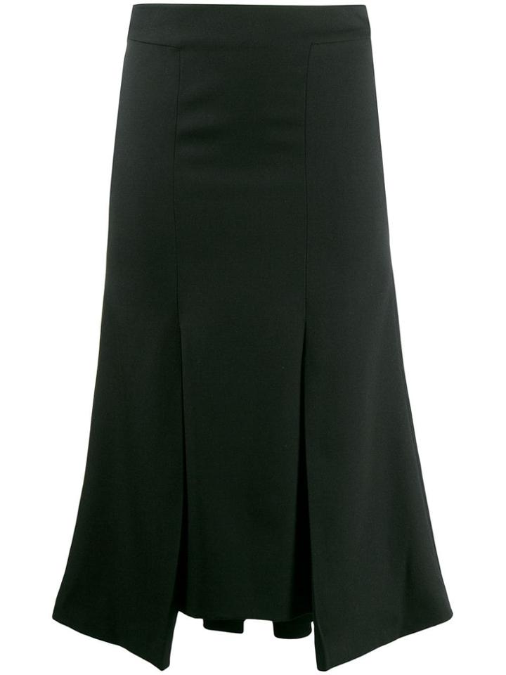 Alexander Mcqueen Flared Midi Skirt - Black