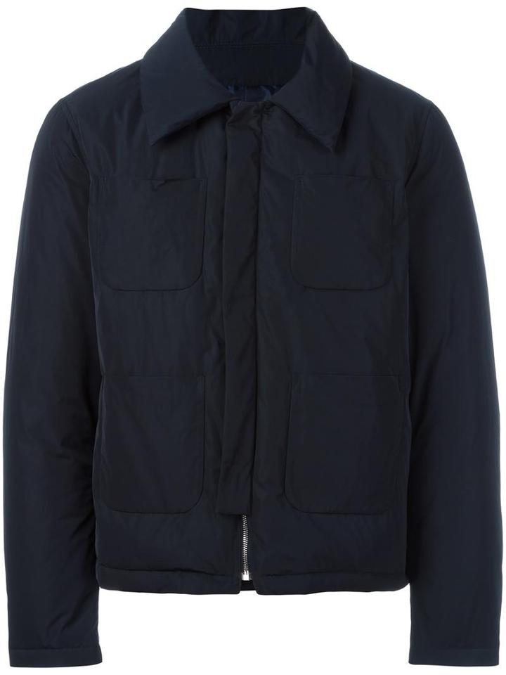 Raf Simons Patch Pocket Jacket, Men's, Size: 48, Blue, Polyester