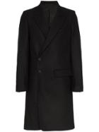 Ann Demeulemeester Long Wool-blend Coat - Black