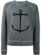 No21 Anchor Patch Sweatshirt, Men's, Size: M, Grey, Cotton