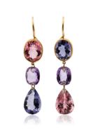 Marie Helene De Taillac Multicoloured Gemstone Drop Earrings