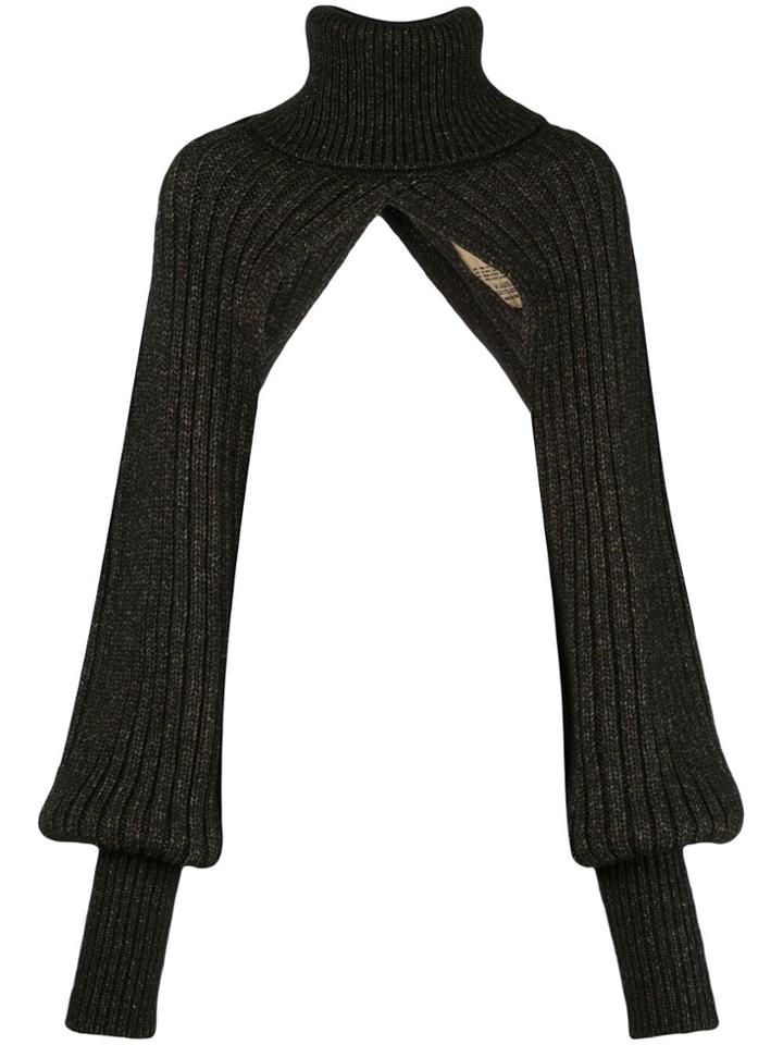 Uma Wang Roll Neck Shrug - Brown