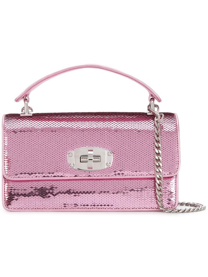 Miu Miu Sequin Shoulder Bag - Pink & Purple