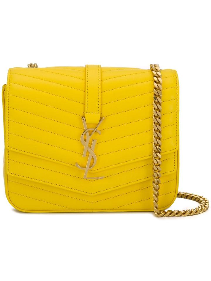Saint Laurent Small Sulpice Shoulder Bag - Yellow