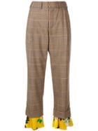 Snow Xue Gao Contrasting Panels Trousers - Brown