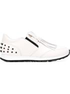 Tod S Tassel Sneakers, Women's, Size: 39, White, Leather/rubber